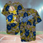 MLB x Pokemon Pikachu LA Dodgers Custom Baseball Jersey - NL1327625