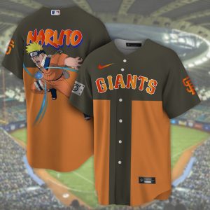 MLB SF Giants x Naruto Anime Custom Baseball Jersey - NL112725