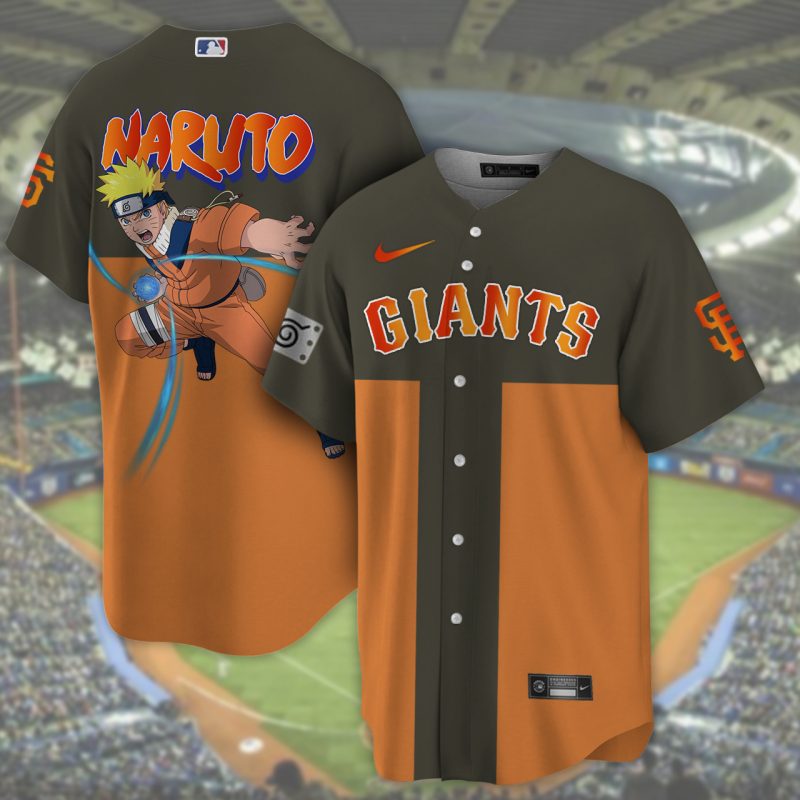 MLB SF Giants x Naruto Anime Custom Baseball Jersey - NL112725
