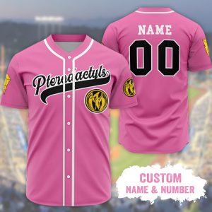 MMPR x MLB Pink Ranger Custom Baseball Jersey - NL67725