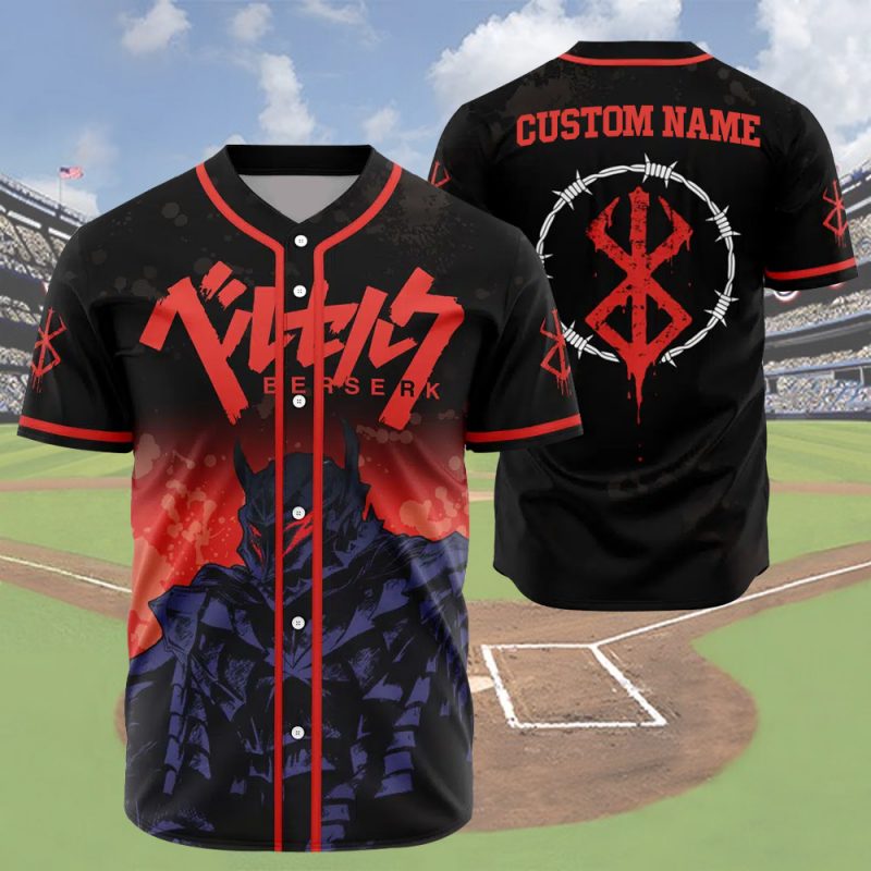 Anime Berserk x MLB Custom Baseball Jersey - NL97725