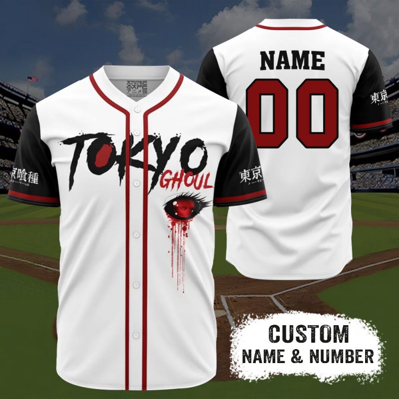 Anime Tokyo Ghoul x MLB Custom Baseball Jersey - NL117725