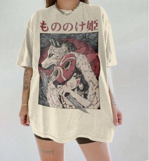 Mononoke Hime shirt, Princess Mononoke, Cartoon Sweatshirt, Hayao Miyazaki, Totoro Shirt, Kiki delivery Shirt - NL610725