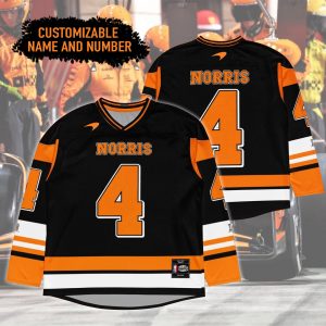 F1 McLaren Lando Norris Number 4 Custom Hocky Jersey - NL125725