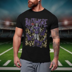 Baltimore Ravens Football Shirt, Graphic Tees, Skeleton Shirt, Merch Tee, Gift Shirt, Bootleg Shirt, Rams, Vintage Shirt, NFL - NL8220625