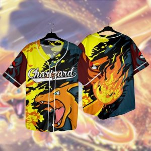 MLB Baseball x Pokemon Charizard Custom Baseball Shirt - NL927625