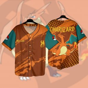 MLB Baseball x Pokemon Charizard Custom Baseball Shirt - NL627625