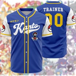 MLB Baseball x Pokemon Kanto Custom Baseball Shirt - NL227625