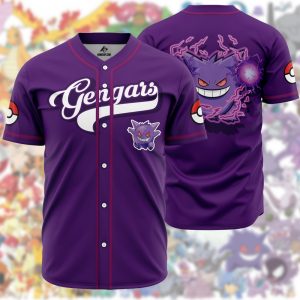 MLB Baseball x Pokemon Gengar Custom Baseball Shirt - NL327625
