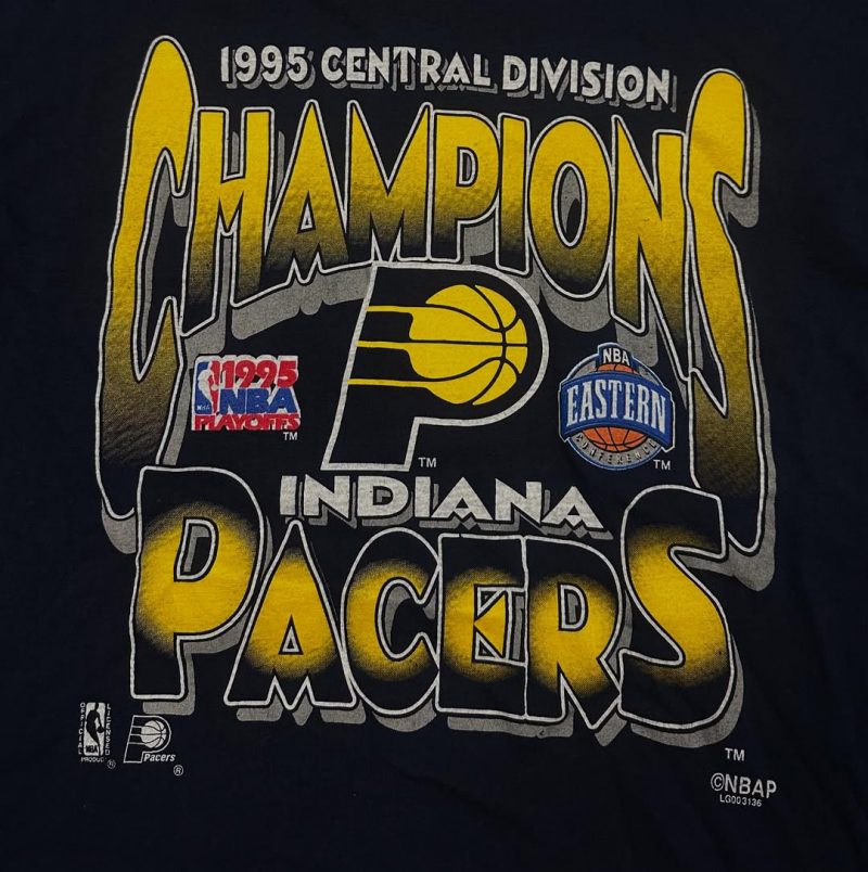Indiana Pancers 1995 Champions Cotton T-Shirt  - XX230504 - Image 2