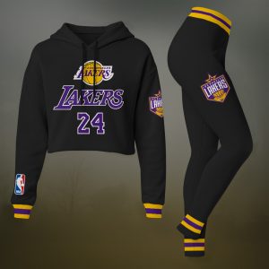LA Lakers Cropped Hoodie and Leggings Set- XX060505