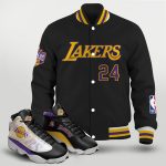 Los Angeles Lakers Varsity Jacket & Ạ13 Sneaker Set - XX1305031