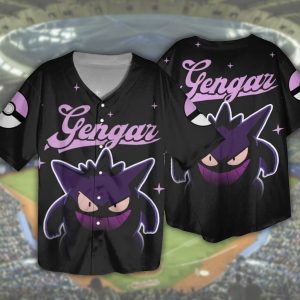 MLB Baseball x Pokemon Gengar Custom Baseball Shirt - NL727625