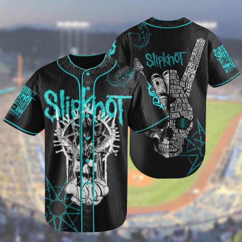 MLB x Slipknot Skull Rock Heavy Metal Band Custom Baseball Jersey - NL18725
