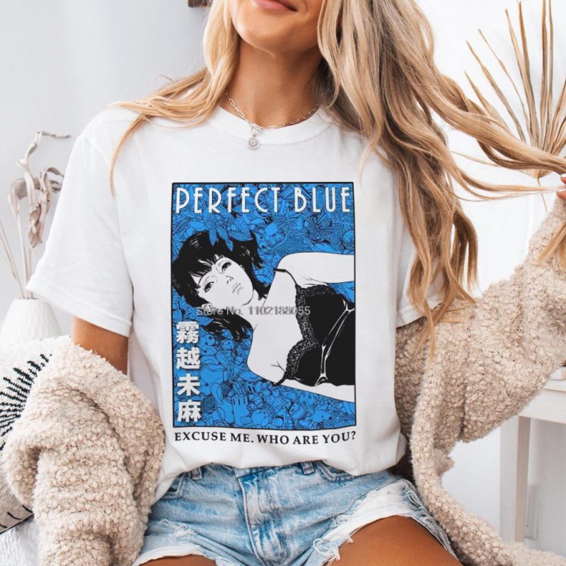 Japanese Anime 90s Perfect Blue Aesthetic Unisex Clothes Tee Shirt - NL312725