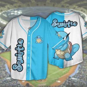 MLB Baseball x Pokemon Squirtle Custom Baseball Shirt - NL527625