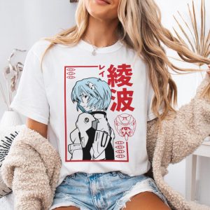 Anime Ayanami Rei Neon Genesis Evangelion Vintage Retro Mech Anime Shirt - NL112725