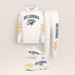 Oklahoma City Thunder Hoodie, Sweatpants & Sneaker Custom Set - XX210504