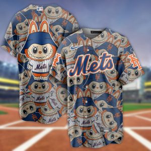 MLB x Labubu New York Mets Custom Baseball Jersey - NL830625
