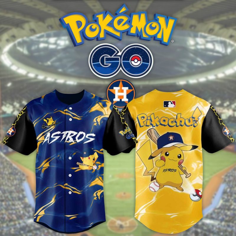 MLB Baseball x Pokemon Pikachu Custom Baseball Shirt - NL427625