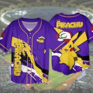 MLB x Pokemon Pikachu Custom Baseball Jersey Shirt - NL328625