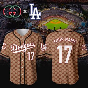 LA Dodgers x Luxury Brand Custom Name, Number Baseball Jersey - XX120702