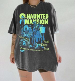 Comfort Colors® Retro The Haunted Mansion Shirt, Disney Spooky Season Shirt, Madam Leota Hitchhiking Ghosts, Halloween Gothic Family Shirt - NL0125