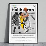 Tyrese Haliburton Metal Frame Poster, NBA Gift, Motivational Gift, Framed Print, Sports Wall Art, Wall Poster, Gift For Him - NL1125