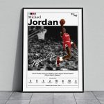 Michael Jordan, Chicago Bulls, The GOAT Metal Frame Poster, NBA Gift, Motivational Gift, Sports Wall Art, Wall Poster, Gift For Him - NL1425
