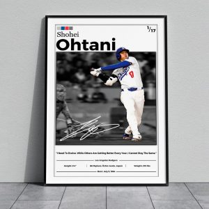 Shohei Ohtani, LA Dodgers, The GOAT Metal Frame Poster, NBA Gift, Motivational Gift, Sports Wall Art, Wall Poster, Gift For Him - NL1525