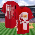 Skull Punisher Marlboro Baseball Jersey - NL716725