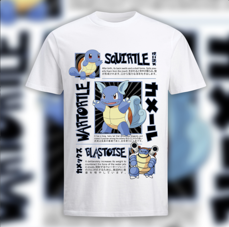 Anime Pokemon Squirtle Evolution - NL517725