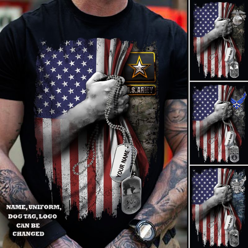 Veteran Shirt, 4th of July Shirt, US Army Shirt, America Retro Shirt, Usa Shirt, USA Flag - DCH0125