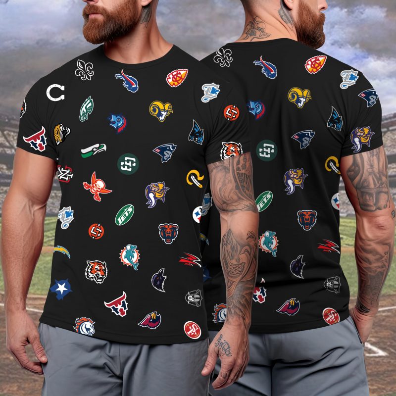 NFL All Team Logo Custom T-shirt - NL37425