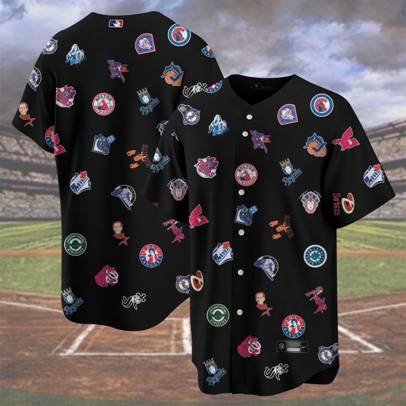 MLB x Star Wars All Team Logo Parody Custom Baseball Jersey - NL47425