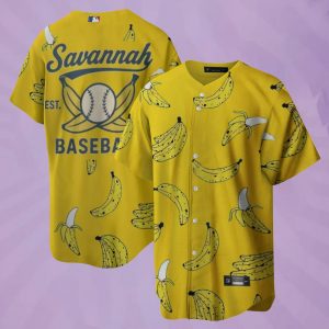 Savannah Baseball Pattern Banana Custom Baseball Jersey - NL626625