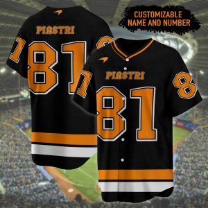 F1 McLaren Oscar Piastri Number 81 Custom Baseball Jersey - NL228725