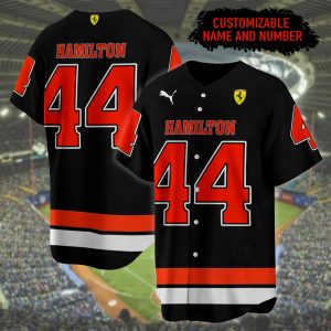 Ferrari F1 Racing Car Lewis Hamilton Number 44 Custom Baseball Jersey - NL428725