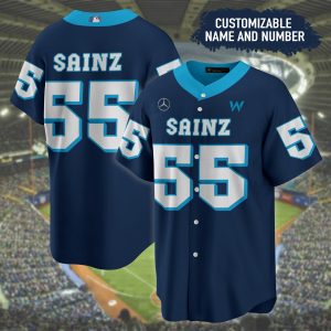 Carlos Sainz Williams F1 Football Jersey, F1 Clothing, Williams F1 TShirt Custom Baseball Jersey - NL328725
