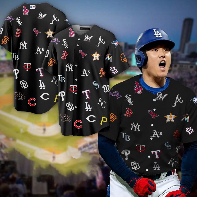 All Team MLB Logo 2 Custom Baseball Jersey - NL77425