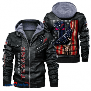 Houston Texans Leather Hood Jacket - XX051415