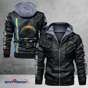 Los Angeles Chargers Leather Hood Jacket - XX051452