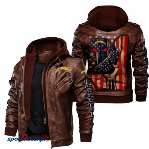 Los Angeles Chargers Leather Hood Jacket - XX051449