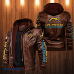 Los Angeles Chargers Leather Hood Jacket - XX051447