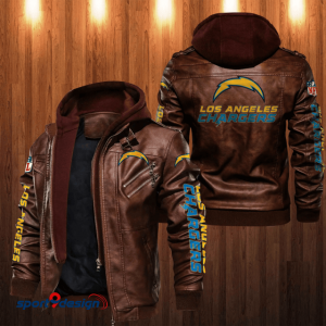 Los Angeles Chargers Leather Hood Jacket - XX051447