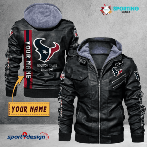 Houston Texans Leather Hood Jacket - XX051409
