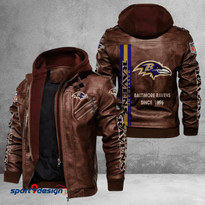Baltimore Ravens Leather Hood Jacket - XX051392