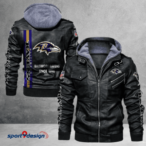 Baltimore Ravens Leather Hood Jacket - XX051391