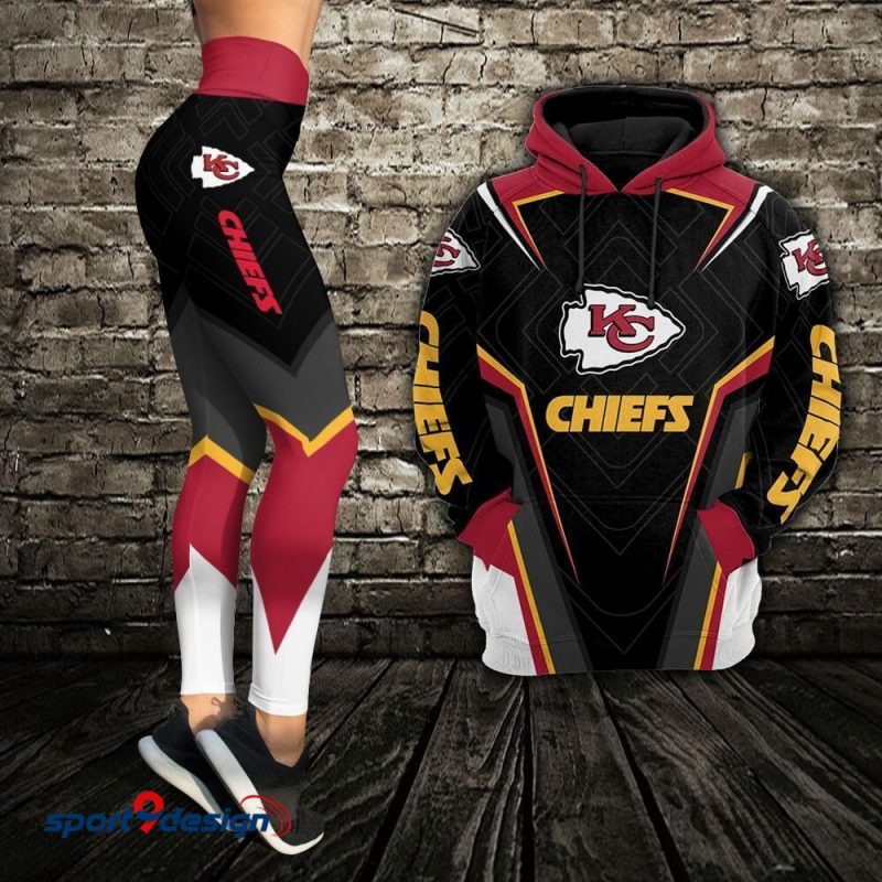 Kansas City Chiefs Leather Set Hoodie + Leggings - XX051314