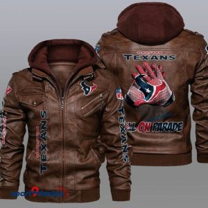 Houston Texans Leather Hood Jacket - XX051406